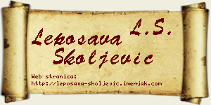 Leposava Školjević vizit kartica